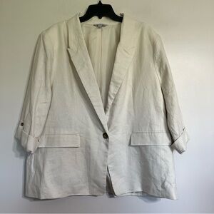 Women’s Ophelia Roe Single Button Cream Colored Blazer Size‎ 3XL